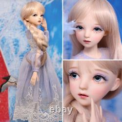 1/3 BJD Doll Girl with Removable Dress Shoes Wigs Eyes Handmade Full Set Toys