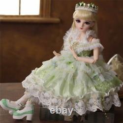 1/3 BJD Doll Handmade Clothes Shoes Eyes Face Makeup Full Set Kids Gifts Toys