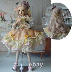 1/3 BJD Doll Handpainted Face Makeup Girl Doll Full Set Princess Dress Gift Toy
