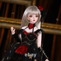 1/3 BJD Doll Handpainted Makeup Wigs Fashion Outfits Shoes Full Set Toy Finished