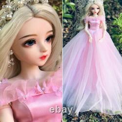 1/3 BJD Doll Joints Female Body Full Set Wedding Dress Shoes Upgrade Makeup Toy