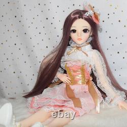 1/3 BJD Doll Large 60cm Ball Jointed Toy DIY Gift Pretty Dress Clothes Full Set