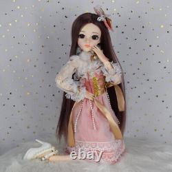 1/3 BJD Doll Large 60cm Ball Jointed Toy DIY Gift Pretty Dress Clothes Full Set