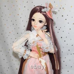 1/3 BJD Doll Large 60cm Ball Jointed Toy DIY Gift Pretty Dress Clothes Full Set