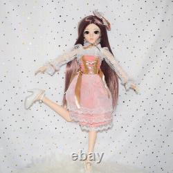 1/3 BJD Doll Large 60cm Ball Jointed Toy DIY Gift Pretty Dress Clothes Full Set