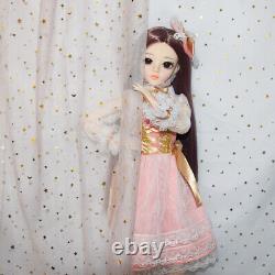 1/3 BJD Doll Large 60cm Ball Jointed Toy DIY Gift Pretty Dress Clothes Full Set