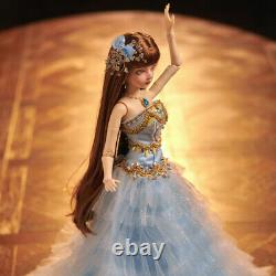 1/3 BJD Doll Long Wigs Dress Handpainted Makeup Headwear Full Set Toy Elegant