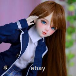 1/3 BJD Doll Mechanical Joints Girl Body with Clothes Dress Shoes Full Set Toy
