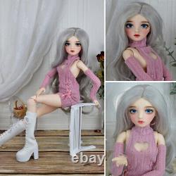 1/3 BJD Doll Pretty 24 Girl Doll + Fashion Outfit Upgrade Makeup Full Set Toy