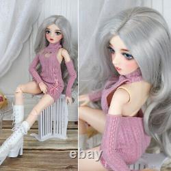 1/3 BJD Doll Pretty 24 Girl Doll + Fashion Outfit Upgrade Makeup Full Set Toy