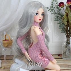 1/3 BJD Doll Pretty 24 Girl Doll + Fashion Outfit Upgrade Makeup Full Set Toy