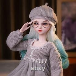 1/3 BJD Doll Pretty Girl Doll + Outfits Hat Shoes Wigs Makeup Full Set Kids Toy