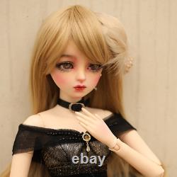 1/3 BJD Doll Pretty Girl Doll with Dress Eyes Handpainted Makeup Full Set Toy