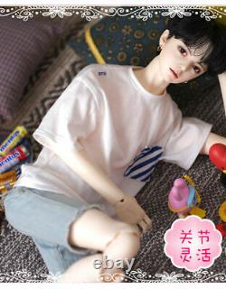 1/3 BJD Doll Sunshine Boy Male Resin Body Free Eyes Face Makeup Wig Full Set Toy