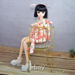 1/3 BJD Doll Toy 18 Joints Girl Body + Dress Short Wigs Full Set Finished Gift