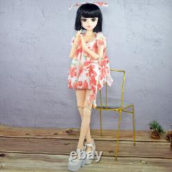 1/3 BJD Doll Toy 18 Joints Girl Body + Dress Short Wigs Full Set Finished Gift