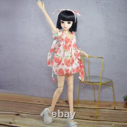 1/3 BJD Doll Toy 18 Joints Girl Body + Dress Short Wigs Full Set Finished Gift