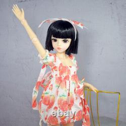 1/3 BJD Doll Toy 18 Joints Girl Body + Dress Short Wigs Full Set Finished Gift