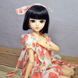 1/3 BJD Doll Toy 18 Joints Girl Body + Dress Short Wigs Full Set Finished Gift