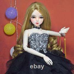 1/3 BJD Doll Toy 22 in Height Girl Doll with Dress Wigs Makeup Full Set Handmade