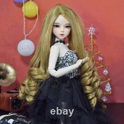 1/3 BJD Doll Toy 22 in Height Girl Doll with Dress Wigs Makeup Full Set Handmade