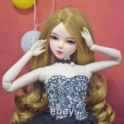 1/3 BJD Doll Toy 22 in Height Girl Doll with Dress Wigs Makeup Full Set Handmade