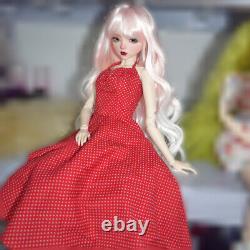 1/3 BJD Doll Toy 22 inch Height Female Joints Body with Long Dress Shoe Full Set