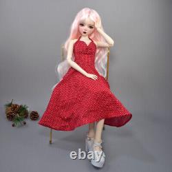 1/3 BJD Doll Toy 22 inch Height Female Joints Body with Long Dress Shoe Full Set