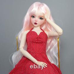 1/3 BJD Doll Toy 22 inch Height Female Joints Body with Long Dress Shoe Full Set