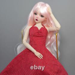 1/3 BJD Doll Toy 22 inch Height Female Joints Body with Long Dress Shoe Full Set