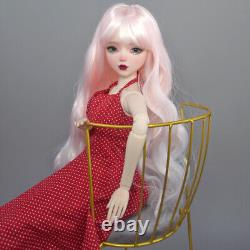 1/3 BJD Doll Toy 22 inch Height Female Joints Body with Long Dress Shoe Full Set