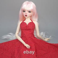 1/3 BJD Doll Toy 22 inch Height Female Joints Body with Long Dress Shoe Full Set