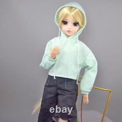 1/3 BJD Doll Toy 24 inch Girl Doll Long Blonde Wigs Clothes Pants Shoe Full Set