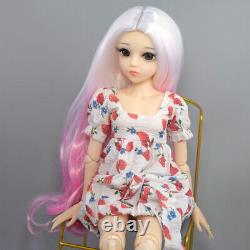 1/3 BJD Doll Toy 24 inch Girl Doll Long Gradient Wigs Dress Shoes Full Set Gift