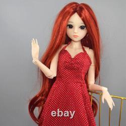 1/3 BJD Doll Toy 24 inch Girl Doll with Dress High Heels Long Wavy Wigs Full Set