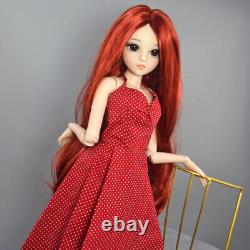 1/3 BJD Doll Toy 24 inch Girl Doll with Dress High Heels Long Wavy Wigs Full Set