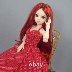 1/3 BJD Doll Toy 24 inch Girl Doll with Dress High Heels Long Wavy Wigs Full Set