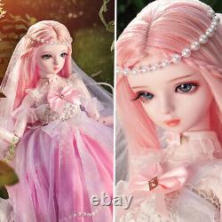 1/3 BJD Doll Toy 24 inch Girl Doll with Dress Shoes Full Set Upgrade Face Makeup