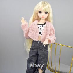 1/3 BJD Doll Toy 24 inch Girl Doll with Fashion Clothes Suit Blonde Wigs Full Set