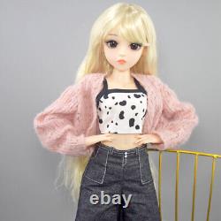 1/3 BJD Doll Toy 24 inch Girl Doll with Fashion Clothes Suit Blonde Wigs Full Set