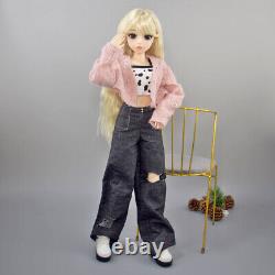 1/3 BJD Doll Toy 24 inch Girl Doll with Fashion Clothes Suit Blonde Wigs Full Set