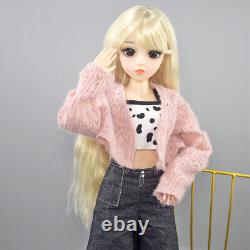 1/3 BJD Doll Toy 24 inch Girl Doll with Fashion Clothes Suit Blonde Wigs Full Set