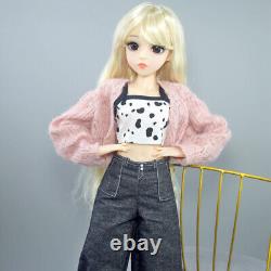 1/3 BJD Doll Toy 24 inch Girl Doll with Fashion Clothes Suit Blonde Wigs Full Set