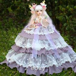 1/3 BJD Doll Toy 24 inch Girl Doll withHandmade Dress Shoes Gradient Wigs Full Set
