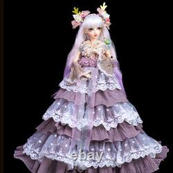 1/3 BJD Doll Toy 24 inch Girl Doll withHandmade Dress Shoes Gradient Wigs Full Set