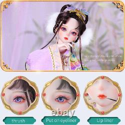 1/3 BJD Doll Toy 24 inch Height Girl Doll Full Set Handmade Clothes Shoes Makeup