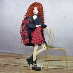 1/3 BJD Doll Toy 56cm Height Fashion Doll with Vest Dress Coat Shoes Full Set