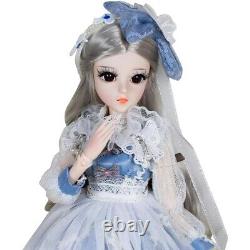 1/3 BJD Doll Toy 60cm Princess Doll with Face Makeup Full Set Removable Outfits