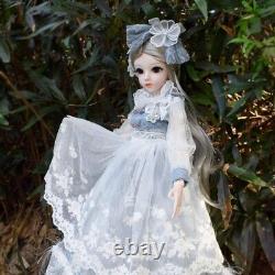 1/3 BJD Doll Toy 60cm Princess Doll with Face Makeup Full Set Removable Outfits