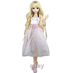 1/3 BJD Doll Toy Cute Girl Doll Long Wavy Blonde Wigs Makeup Full Set Finished